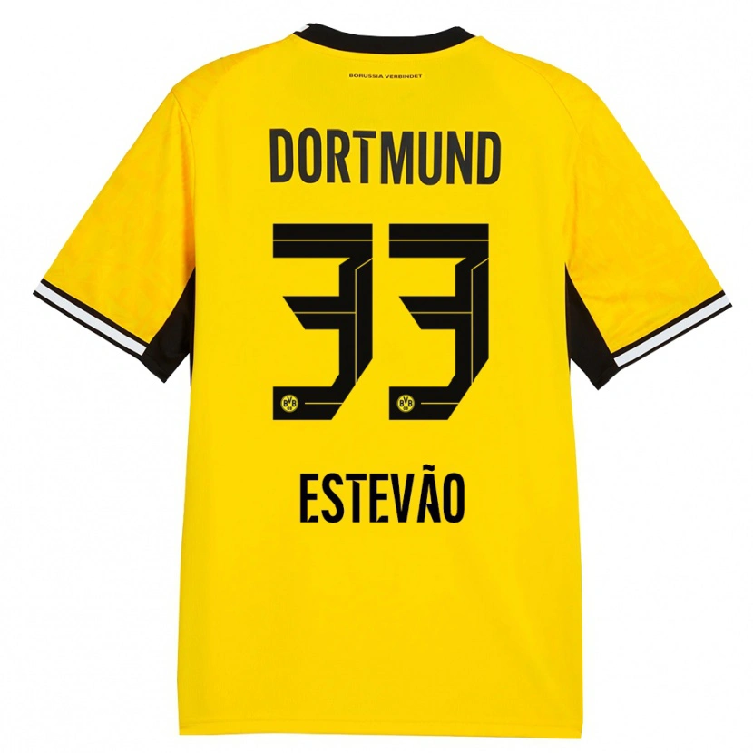 Danxen Criança Camisola Tiago Estevão #33 Amarelo Preto Branco Principal 2026/27 Camisa Brasil