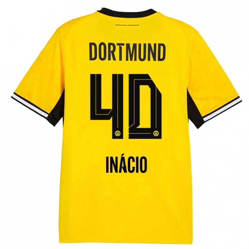 Danxen Criança Camisola Samuele Inácio #40 Amarelo Preto Branco Principal 2026/27 Camisa Brasil
