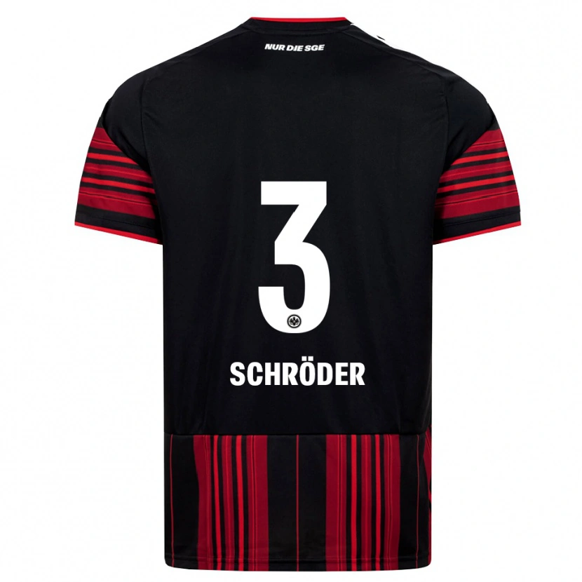Danxen Criança Camisola Finn Schröder #3 Preto Vermelho Branco Principal 2026/27 Camisa Brasil