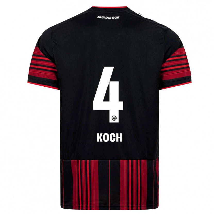 Danxen Criança Camisola Robin Koch #4 Preto Vermelho Branco Principal 2026/27 Camisa Brasil