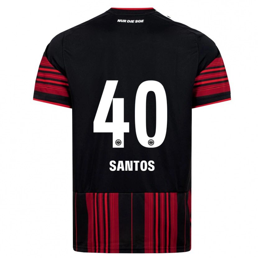 Danxen Criança Camisola Kauã Santos #40 Preto Vermelho Branco Principal 2026/27 Camisa Brasil