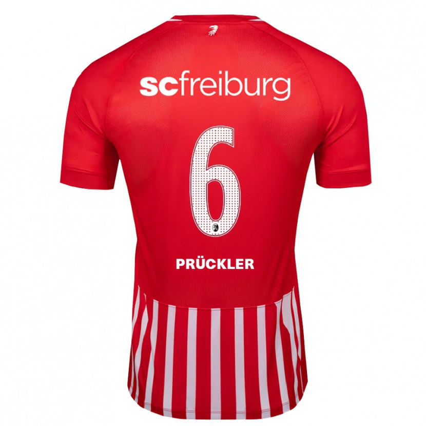 Danxen Criança Camisola Moritz Prückler #6 Vermelho Branco Preto Principal 2026/27 Camisa Brasil