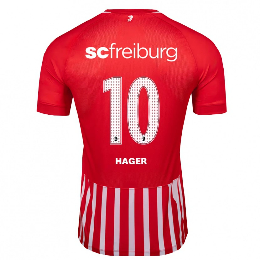 Danxen Criança Camisola Marc Hager #10 Vermelho Branco Preto Principal 2026/27 Camisa Brasil