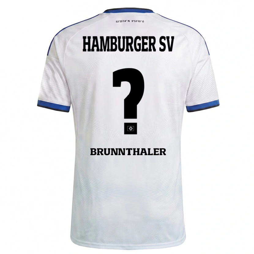 Danxen Criança Camisola Melanie Brunnthaler #0 Branco Preto Azul Principal 2026/27 Camisa Brasil