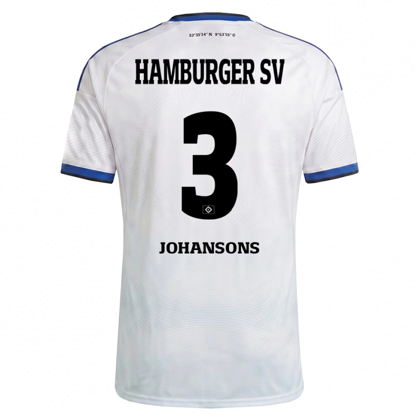 Danxen Criança Camisola Paul Johansons #3 Branco Preto Azul Principal 2026/27 Camisa Brasil