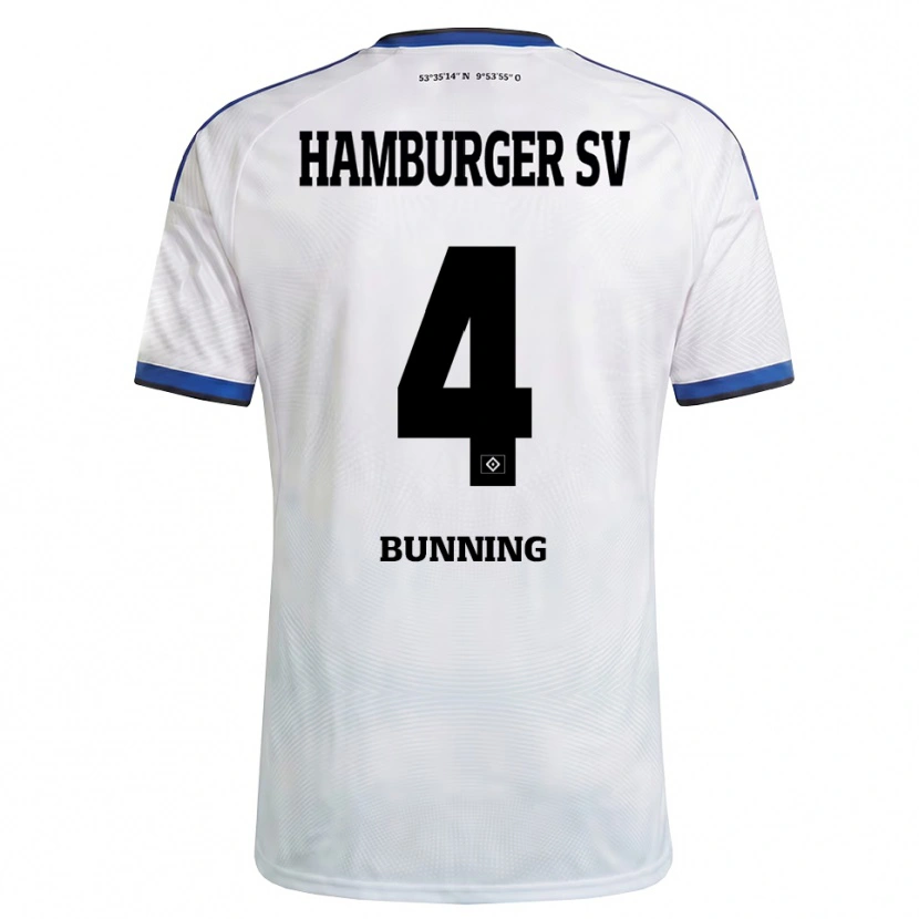 Danxen Criança Camisola Melina Bünning #4 Branco Preto Azul Principal 2026/27 Camisa Brasil