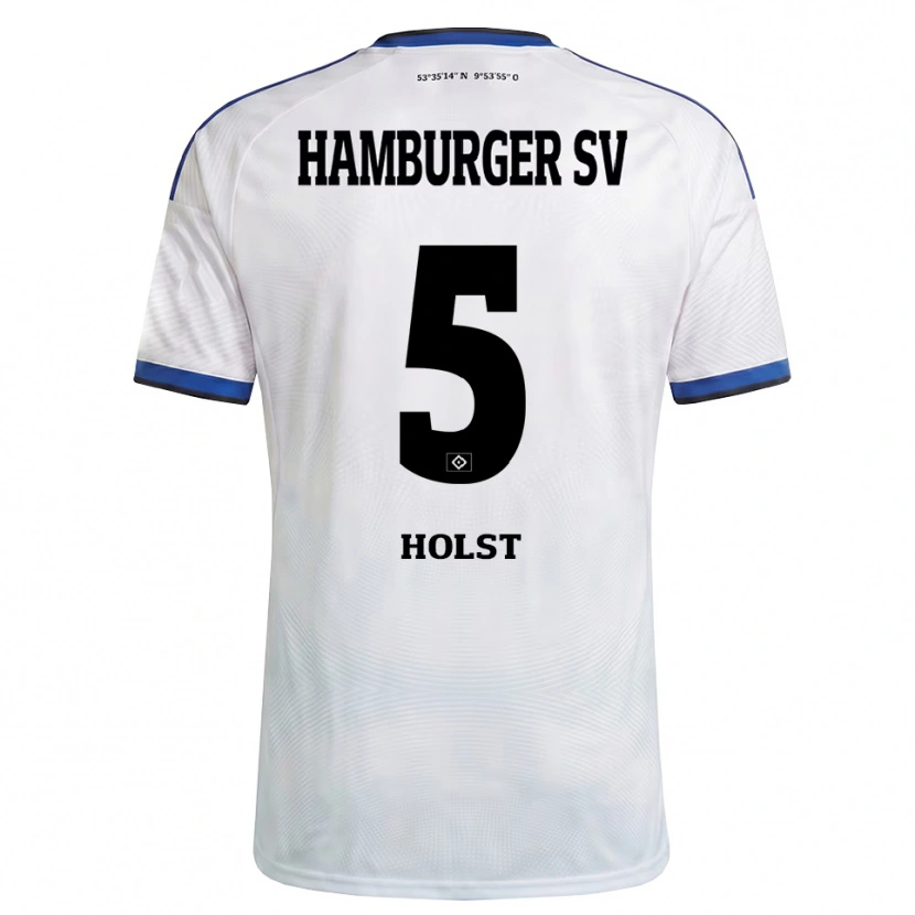 Danxen Criança Camisola Evelyn Holst #5 Branco Preto Azul Principal 2026/27 Camisa Brasil