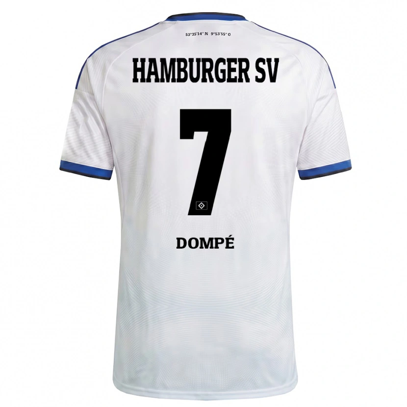 Danxen Criança Camisola Jean-Luc Dompé #7 Branco Preto Azul Principal 2026/27 Camisa Brasil