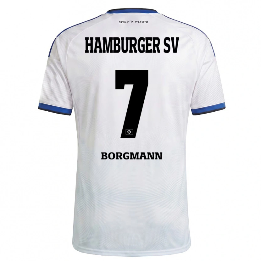 Danxen Criança Camisola Marcus Borgmann #7 Branco Preto Azul Principal 2026/27 Camisa Brasil