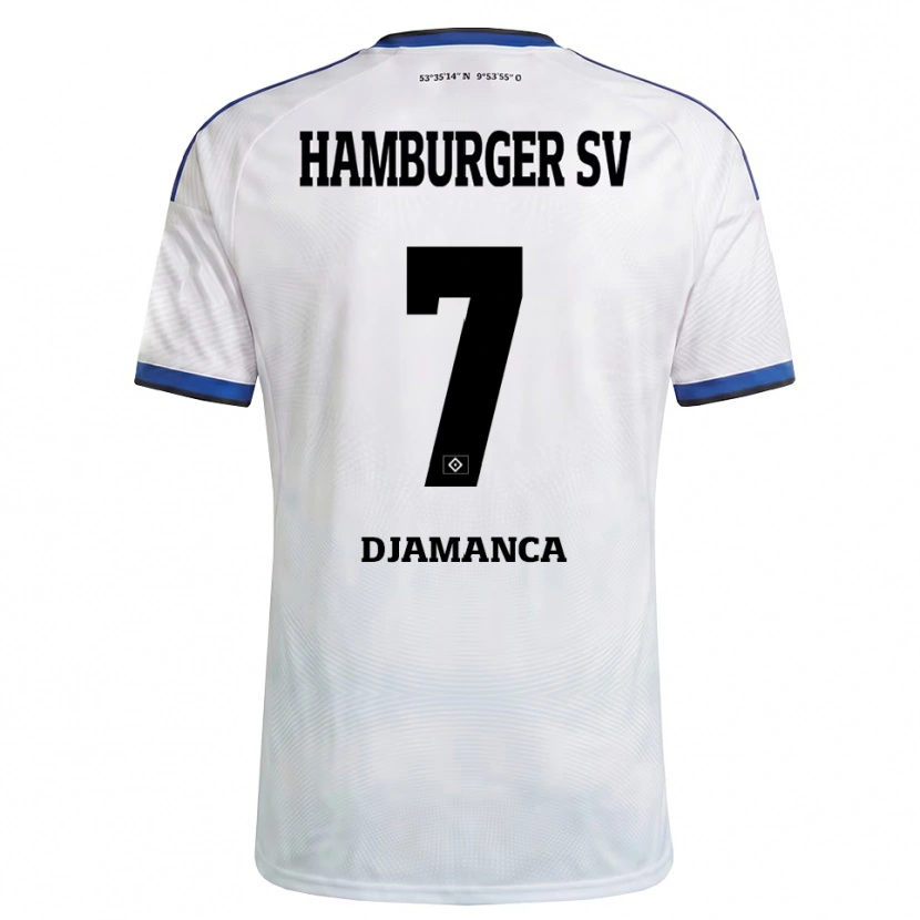Danxen Criança Camisola Ismaila Djamanca #7 Branco Preto Azul Principal 2026/27 Camisa Brasil