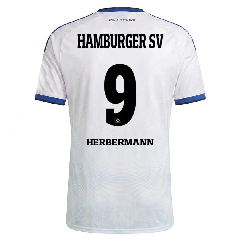 Danxen Criança Camisola Kevin Herbermann #9 Branco Preto Azul Principal 2026/27 Camisa Brasil
