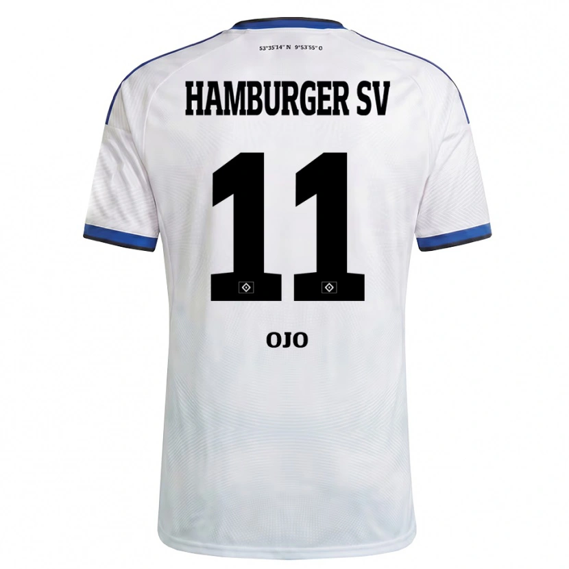 Danxen Criança Camisola Kelvin Ojo #11 Branco Preto Azul Principal 2026/27 Camisa Brasil
