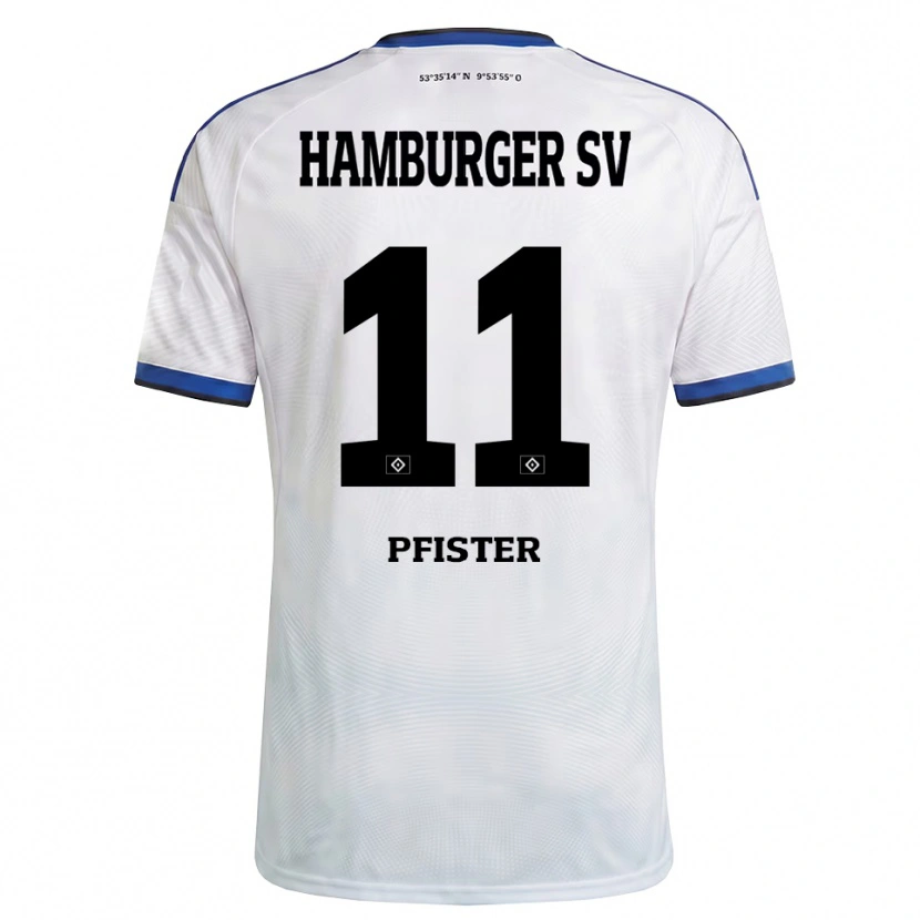 Danxen Criança Camisola Edward Pfister #11 Branco Preto Azul Principal 2026/27 Camisa Brasil
