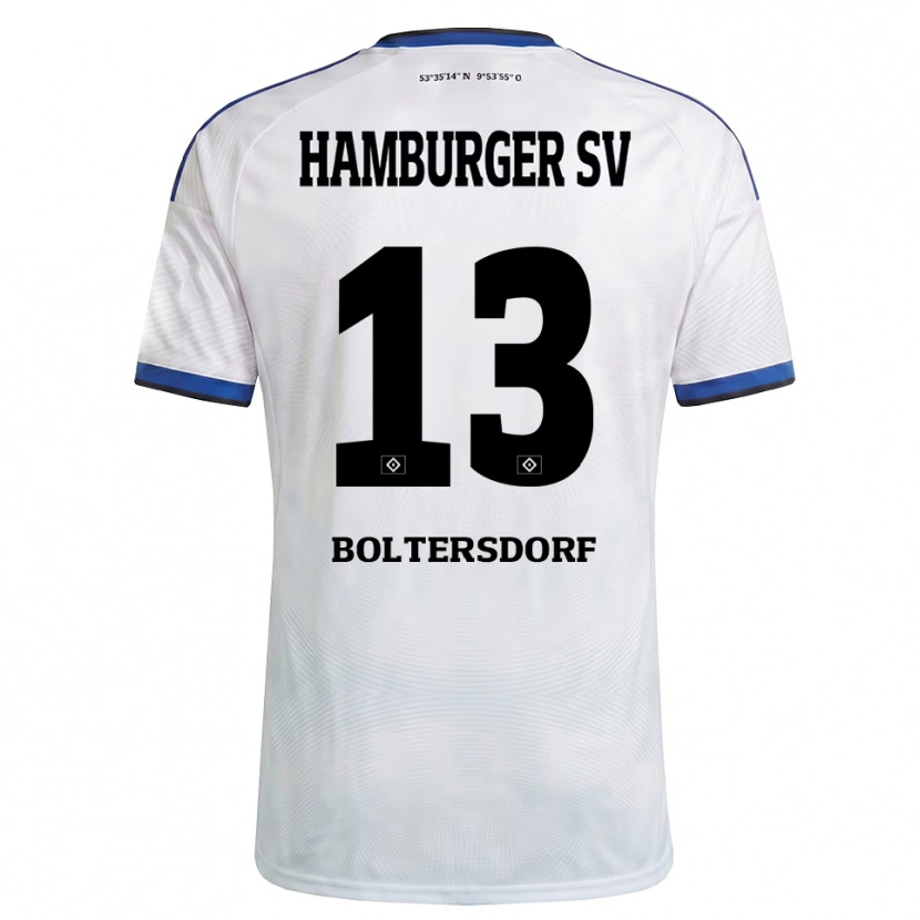 Danxen Criança Camisola Sebastian Boltersdorf #13 Branco Preto Azul Principal 2026/27 Camisa Brasil