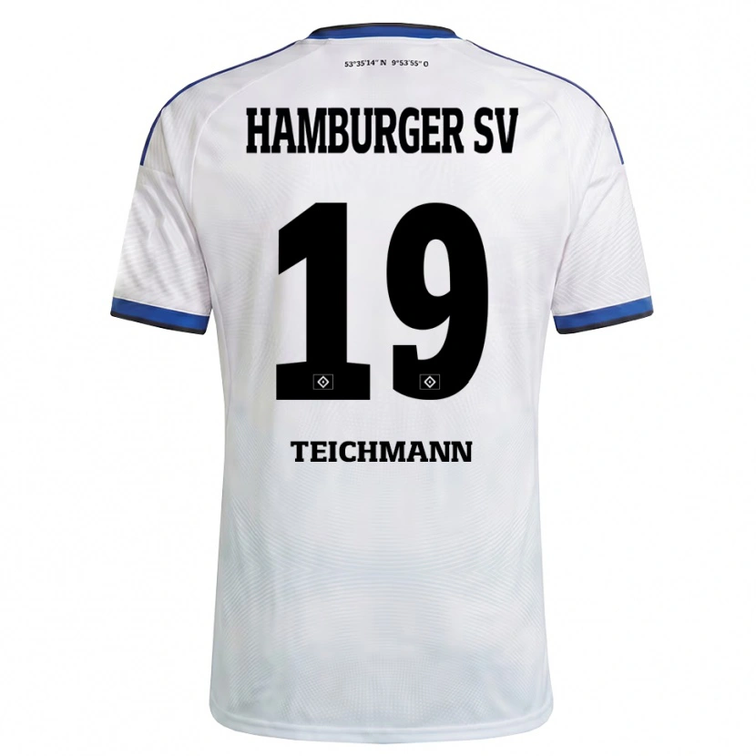 Danxen Criança Camisola Mats Teichmann #19 Branco Preto Azul Principal 2026/27 Camisa Brasil
