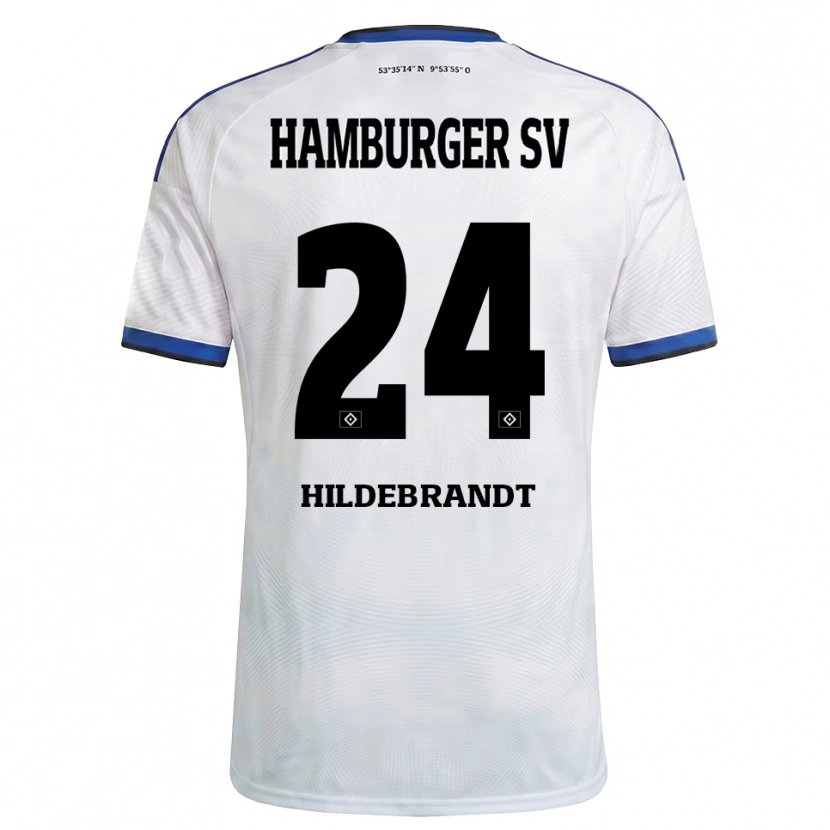 Danxen Criança Camisola Tjark Hildebrandt #24 Branco Preto Azul Principal 2026/27 Camisa Brasil