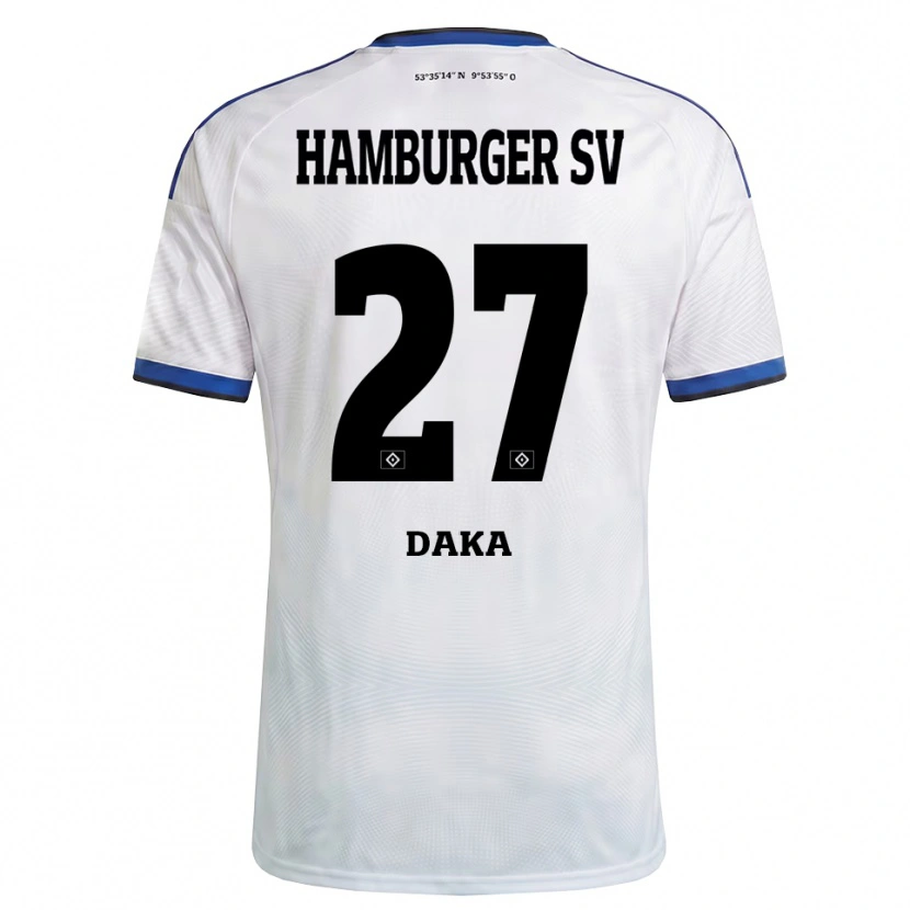 Danxen Criança Camisola Patson Daka #27 Branco Preto Azul Principal 2026/27 Camisa Brasil