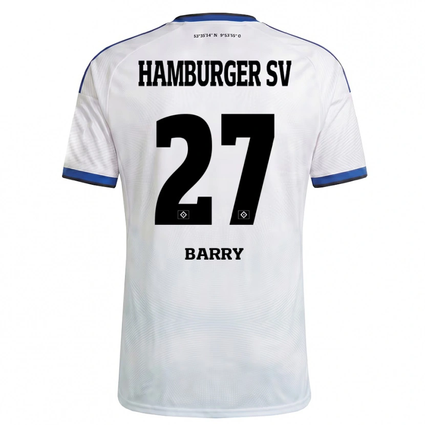 Danxen Criança Camisola Alpha Barry #27 Branco Preto Azul Principal 2026/27 Camisa Brasil
