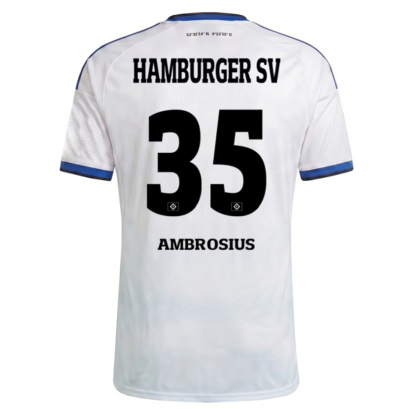 Danxen Criança Camisola Stephan Ambrosius #35 Branco Preto Azul Principal 2026/27 Camisa Brasil