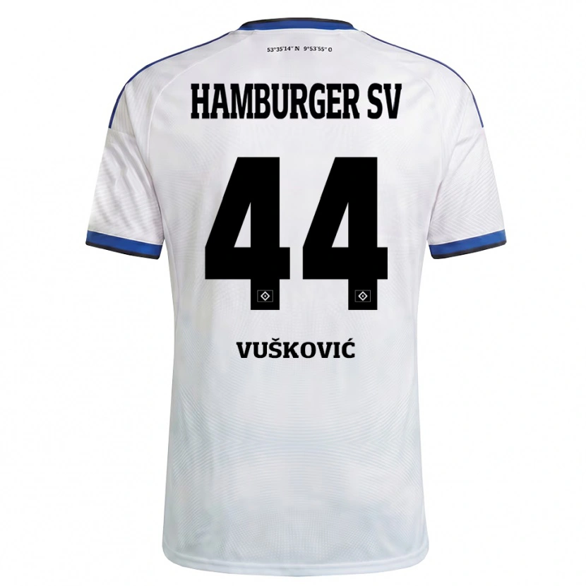 Danxen Criança Camisola Mario Vuskovic #44 Branco Preto Azul Principal 2026/27 Camisa Brasil