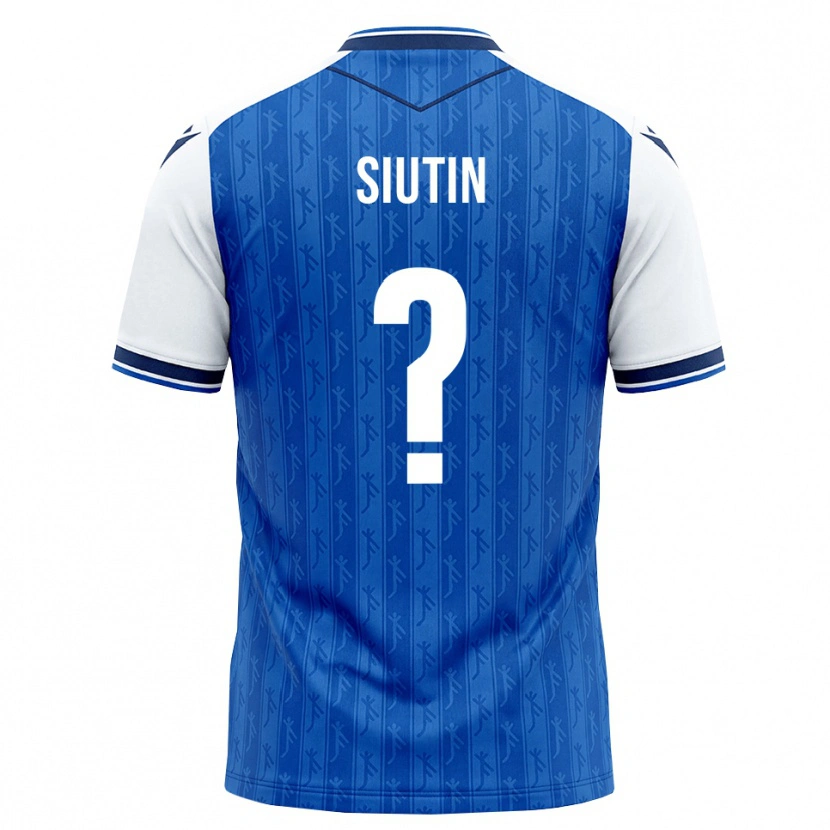 Danxen Criança Camisola Kirill Siutin #0 Azul Real Branco Principal 2026/27 Camisa Brasil