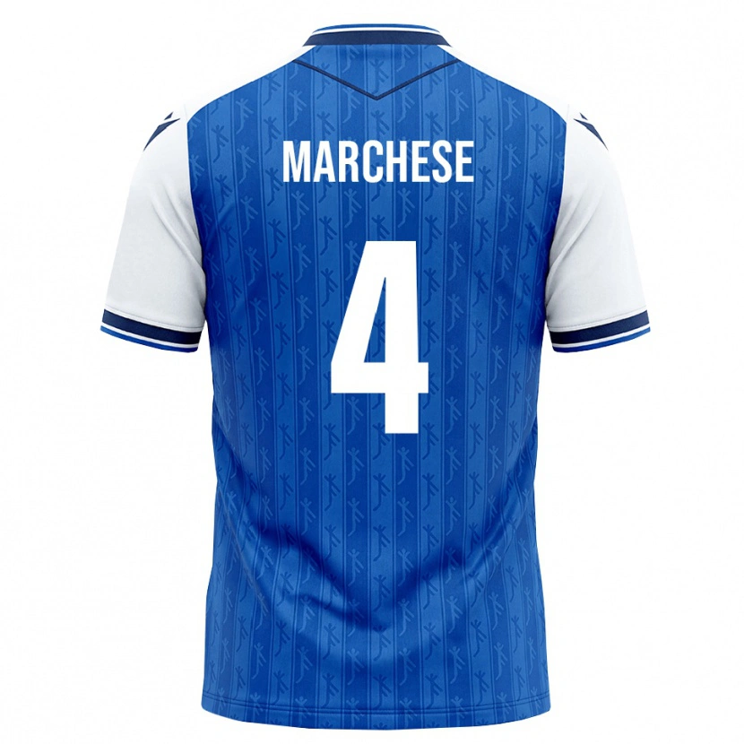 Danxen Criança Camisola Luca Marchese #4 Azul Real Branco Principal 2026/27 Camisa Brasil