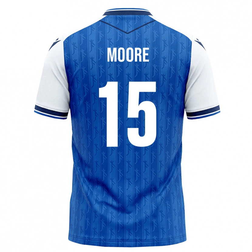 Danxen Criança Camisola Matthew Moore #15 Azul Real Branco Principal 2026/27 Camisa Brasil