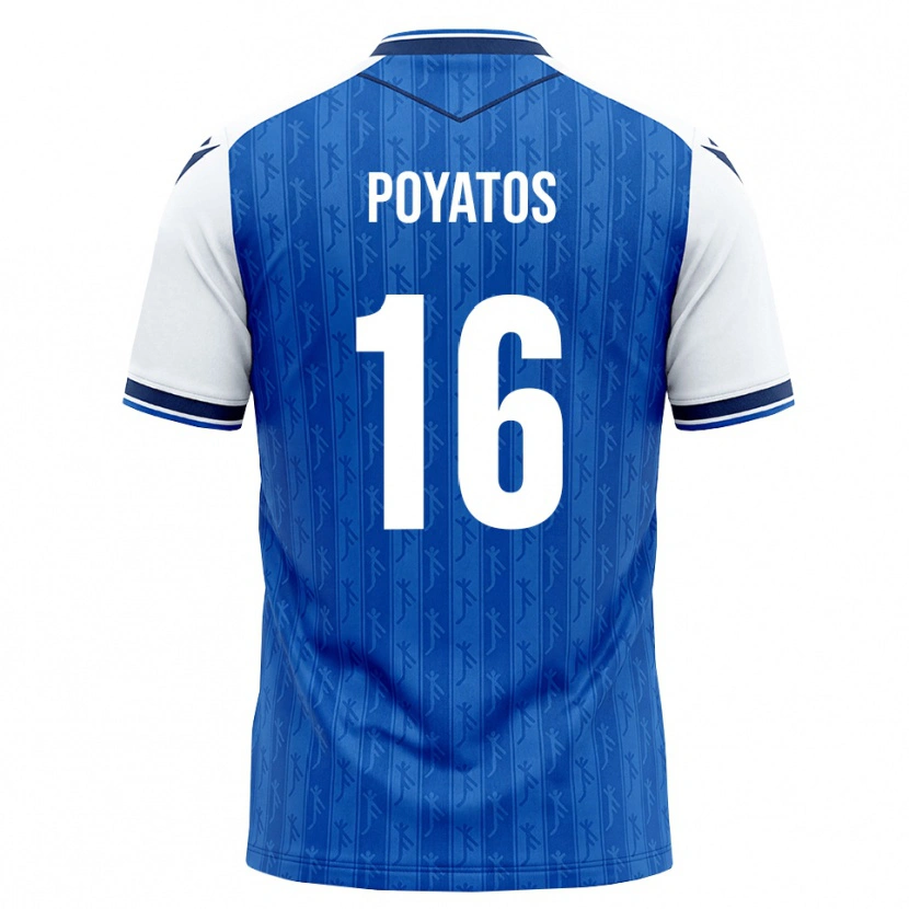 Danxen Criança Camisola Miguel Poyatos #16 Azul Real Branco Principal 2026/27 Camisa Brasil