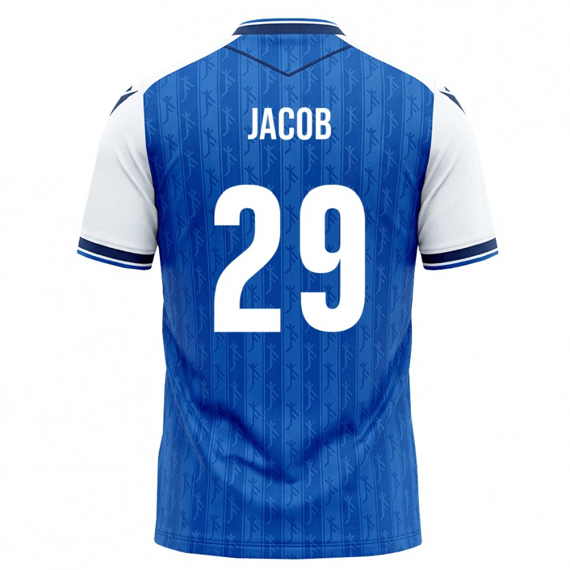 Danxen Criança Camisola Tyler Jacob #29 Azul Real Branco Principal 2026/27 Camisa Brasil