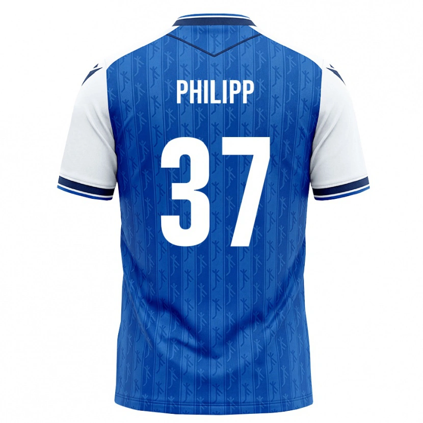 Danxen Criança Camisola Luca Philipp #37 Azul Real Branco Principal 2026/27 Camisa Brasil