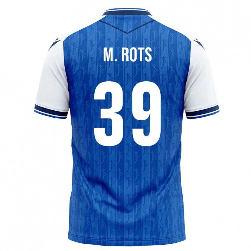 Danxen Criança Camisola Mats Rots #39 Azul Real Branco Principal 2026/27 Camisa Brasil