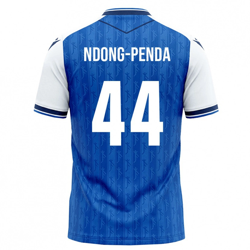 Danxen Criança Camisola Maxime Ndong-Penda #44 Azul Real Branco Principal 2026/27 Camisa Brasil