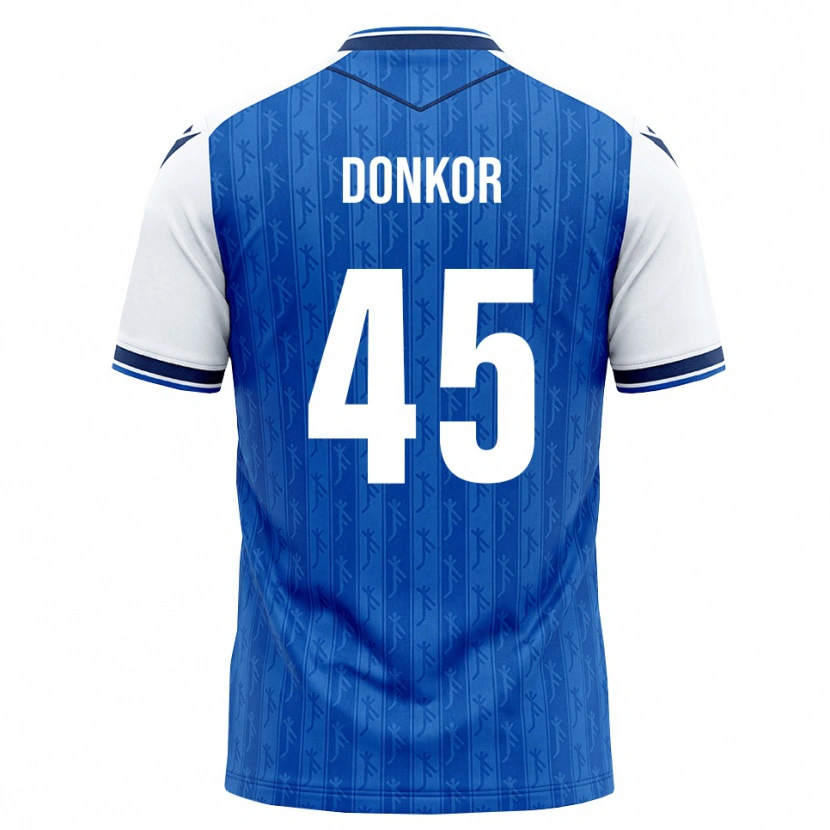 Danxen Criança Camisola Denis Donkor #45 Azul Real Branco Principal 2026/27 Camisa Brasil