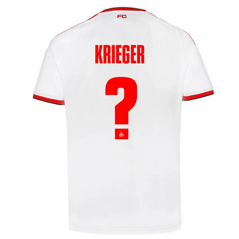 Danxen Criança Camisola Karl Krieger #0 Branco Vermelho Preto Principal 2026/27 Camisa Brasil