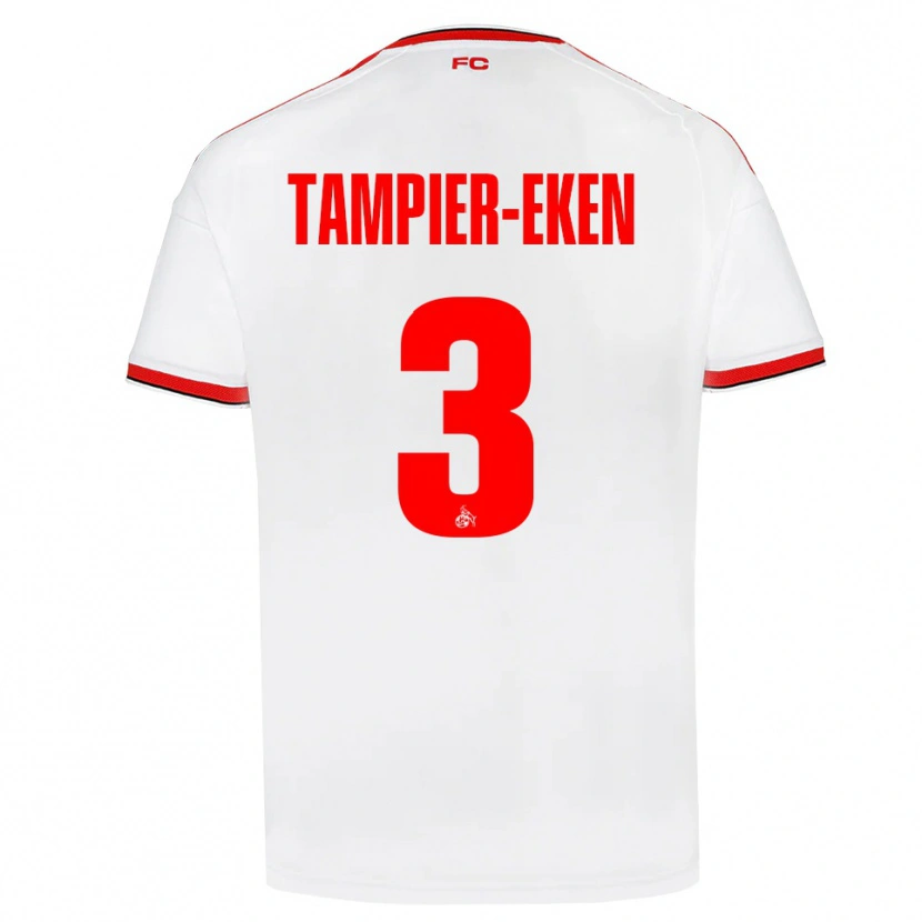 Danxen Criança Camisola Pierre Tampier-Eken #3 Branco Vermelho Preto Principal 2026/27 Camisa Brasil