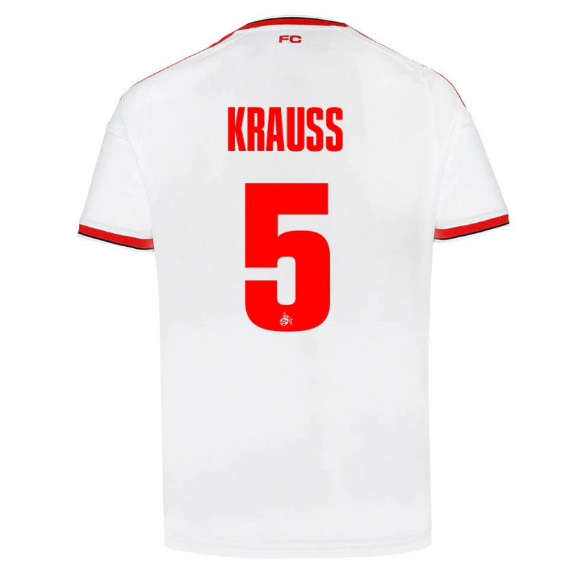 Danxen Criança Camisola Tom Krauß #5 Branco Vermelho Preto Principal 2026/27 Camisa Brasil