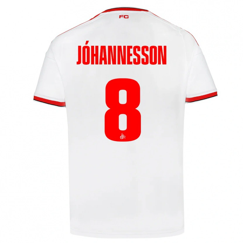 Danxen Criança Camisola Ísak Jóhannesson #8 Branco Vermelho Preto Principal 2026/27 Camisa Brasil