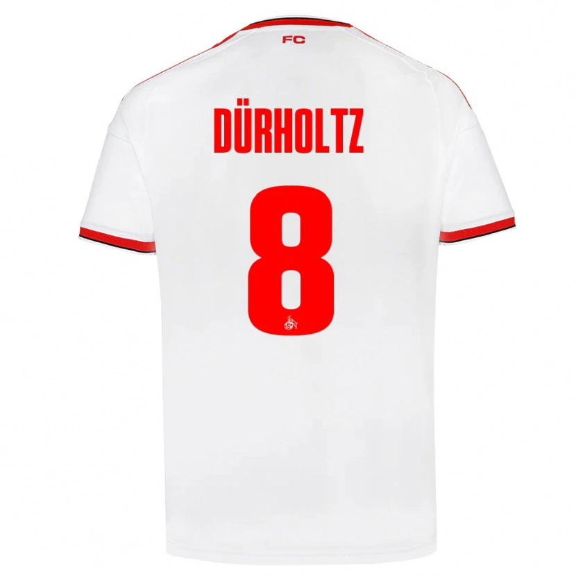 Danxen Criança Camisola Luca Dürholtz #8 Branco Vermelho Preto Principal 2026/27 Camisa Brasil