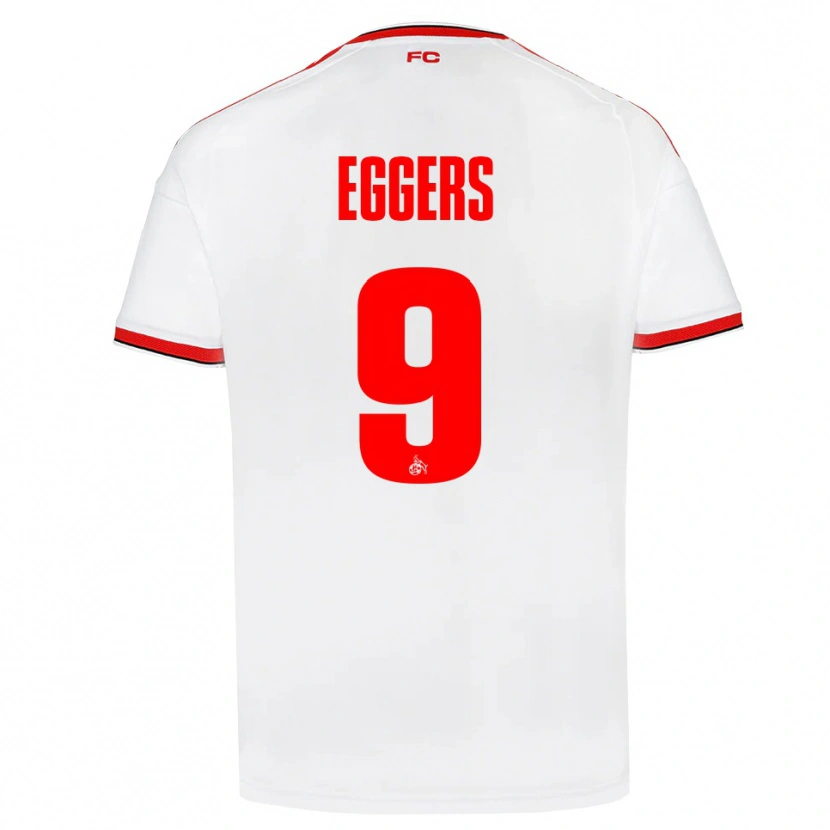 Danxen Criança Camisola Milian Eggers #9 Branco Vermelho Preto Principal 2026/27 Camisa Brasil