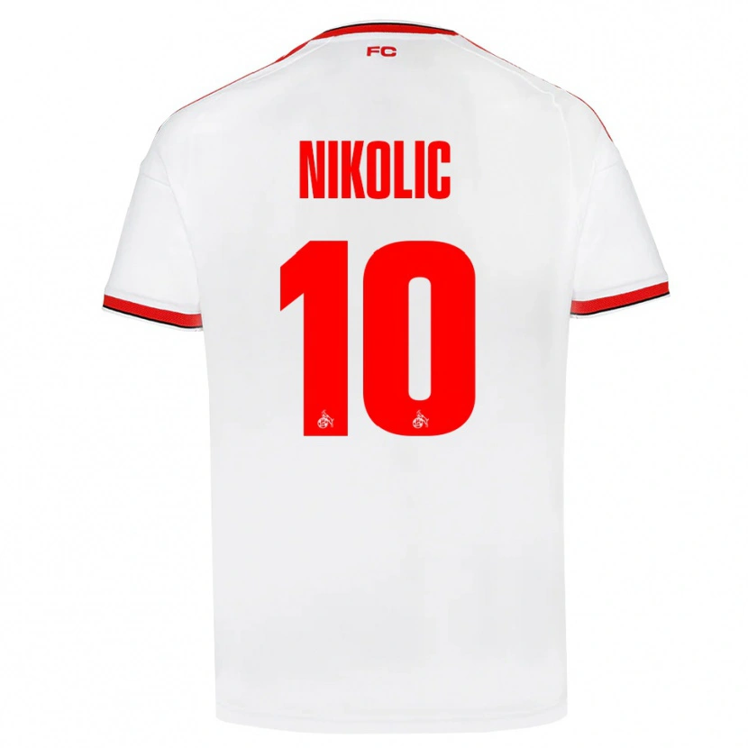 Danxen Criança Camisola Milan Nikolic #10 Branco Vermelho Preto Principal 2026/27 Camisa Brasil