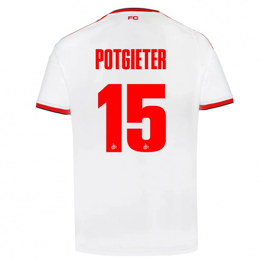 Danxen Criança Camisola Jaylen Potgieter #15 Branco Vermelho Preto Principal 2026/27 Camisa Brasil