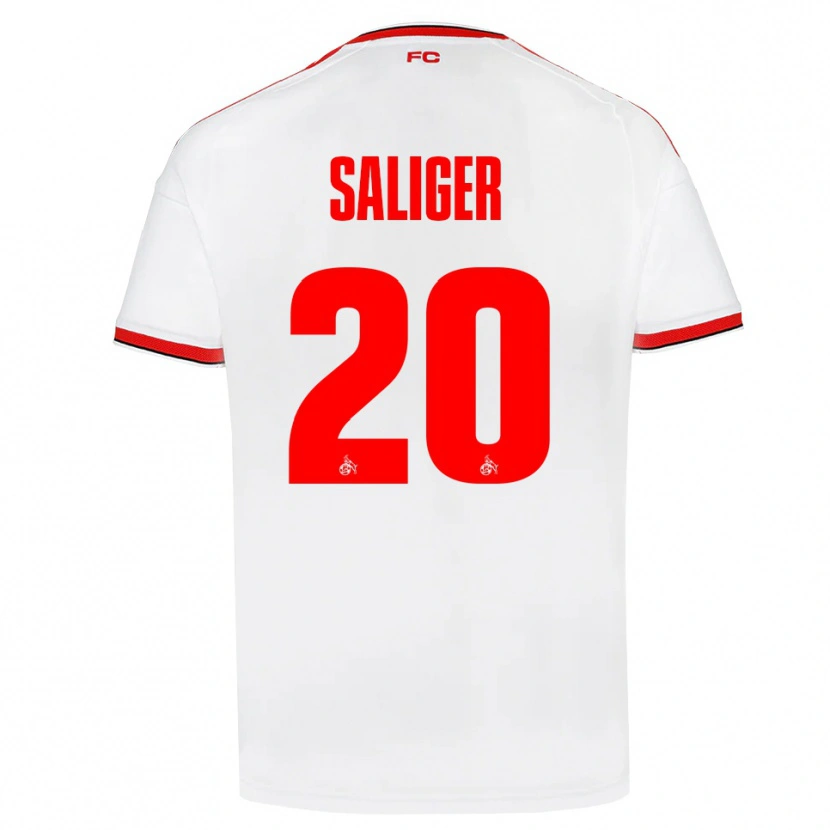 Danxen Criança Camisola Jonas Saliger #20 Branco Vermelho Preto Principal 2026/27 Camisa Brasil