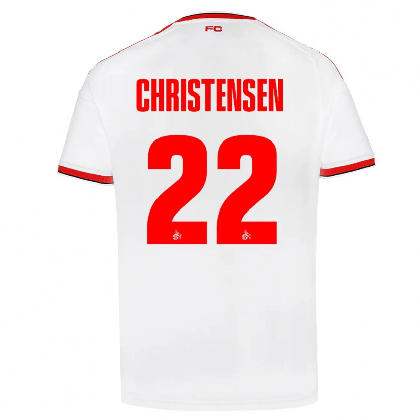 Danxen Criança Camisola Jacob Christensen #22 Branco Vermelho Preto Principal 2026/27 Camisa Brasil
