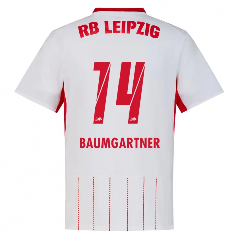 Danxen Criança Camisola Christoph Baumgartner #14 Vermelho Branco Amarelo Principal 2026/27 Camisa Brasil