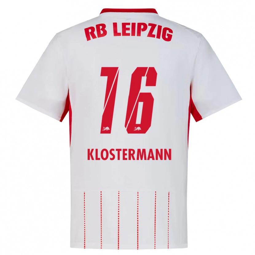 Danxen Criança Camisola Lukas Klostermann #16 Vermelho Branco Amarelo Principal 2026/27 Camisa Brasil