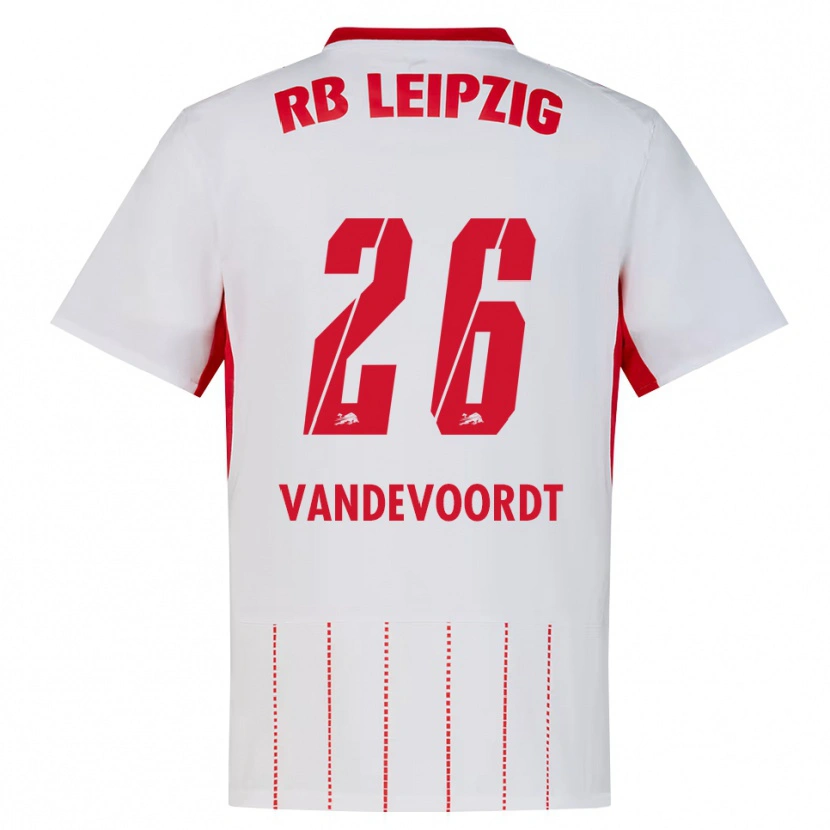 Danxen Criança Camisola Maarten Vandevoordt #26 Vermelho Branco Amarelo Principal 2026/27 Camisa Brasil