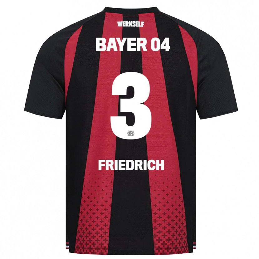 Danxen Criança Camisola Melissa Friedrich #3 Preto Branco Vermelho Principal 2026/27 Camisa Brasil