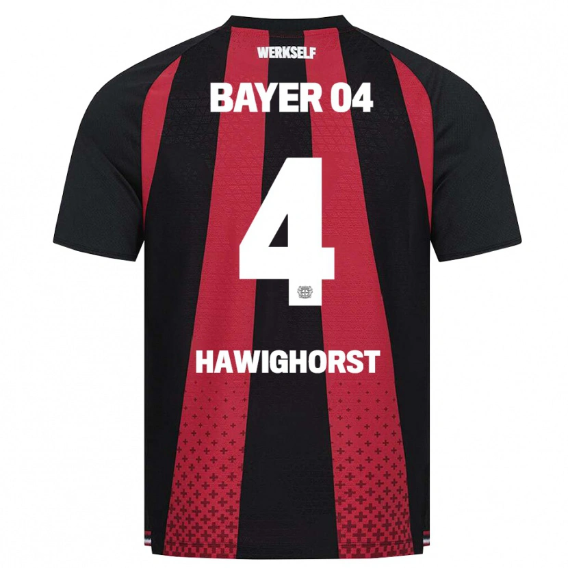 Danxen Criança Camisola Ben Hawighorst #4 Preto Branco Vermelho Principal 2026/27 Camisa Brasil