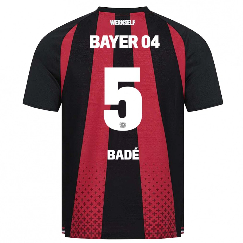 Danxen Criança Camisola Loïc Badé #5 Preto Branco Vermelho Principal 2026/27 Camisa Brasil