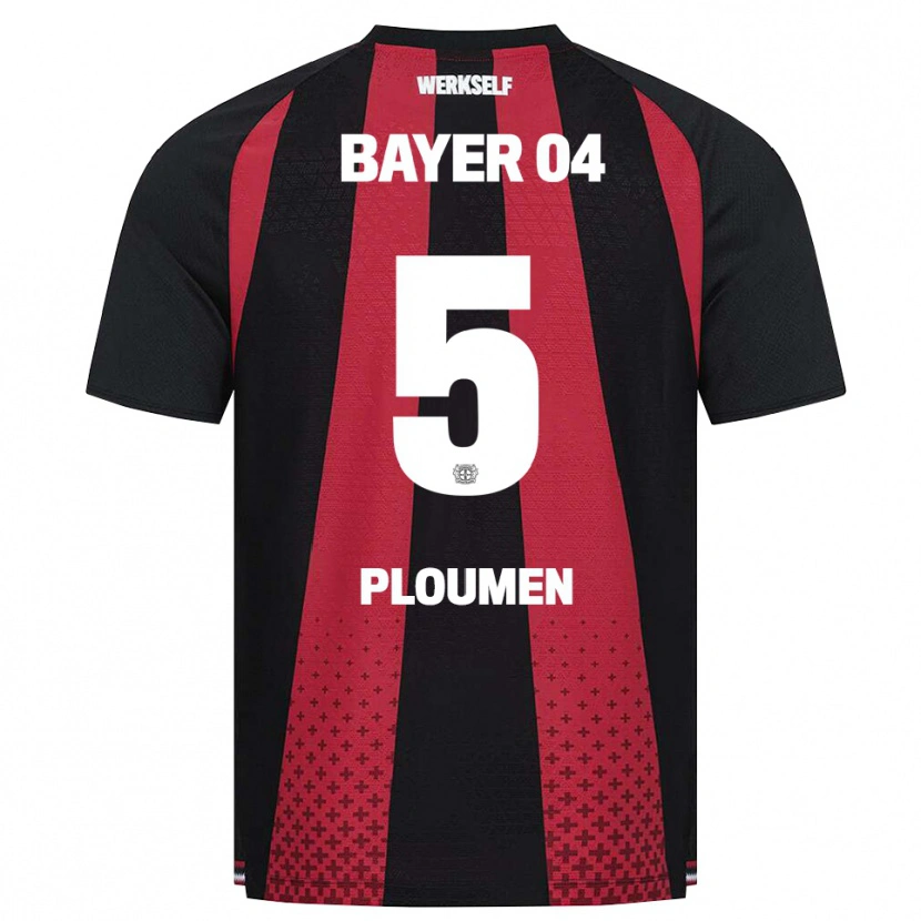 Danxen Criança Camisola Gilles Ploumen #5 Preto Branco Vermelho Principal 2026/27 Camisa Brasil